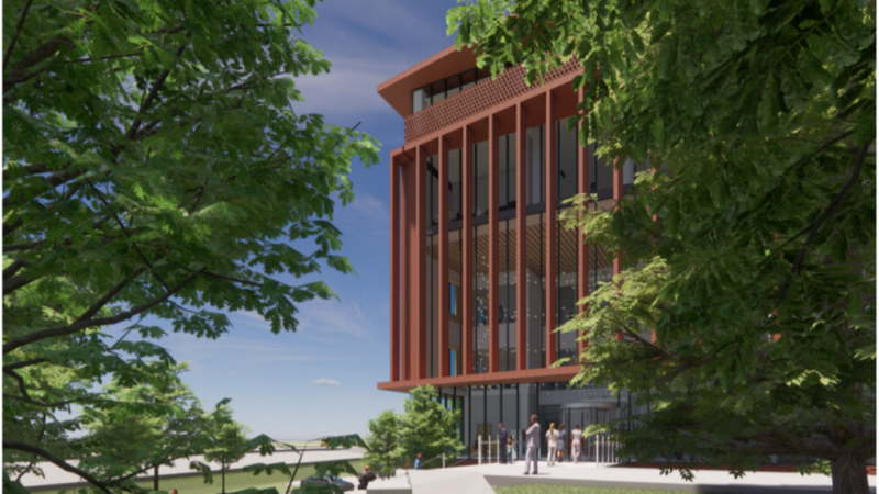 Artist's impression of the new renal unit exterior.