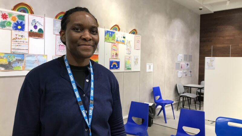 Najima - matron in Centre Court vaccination centre